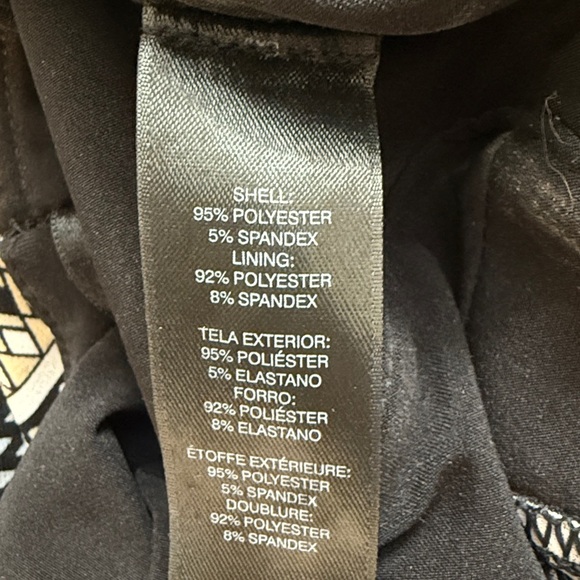 White House Black Market black and tan halter maxi dress sz 6 - Picture 5 of 6